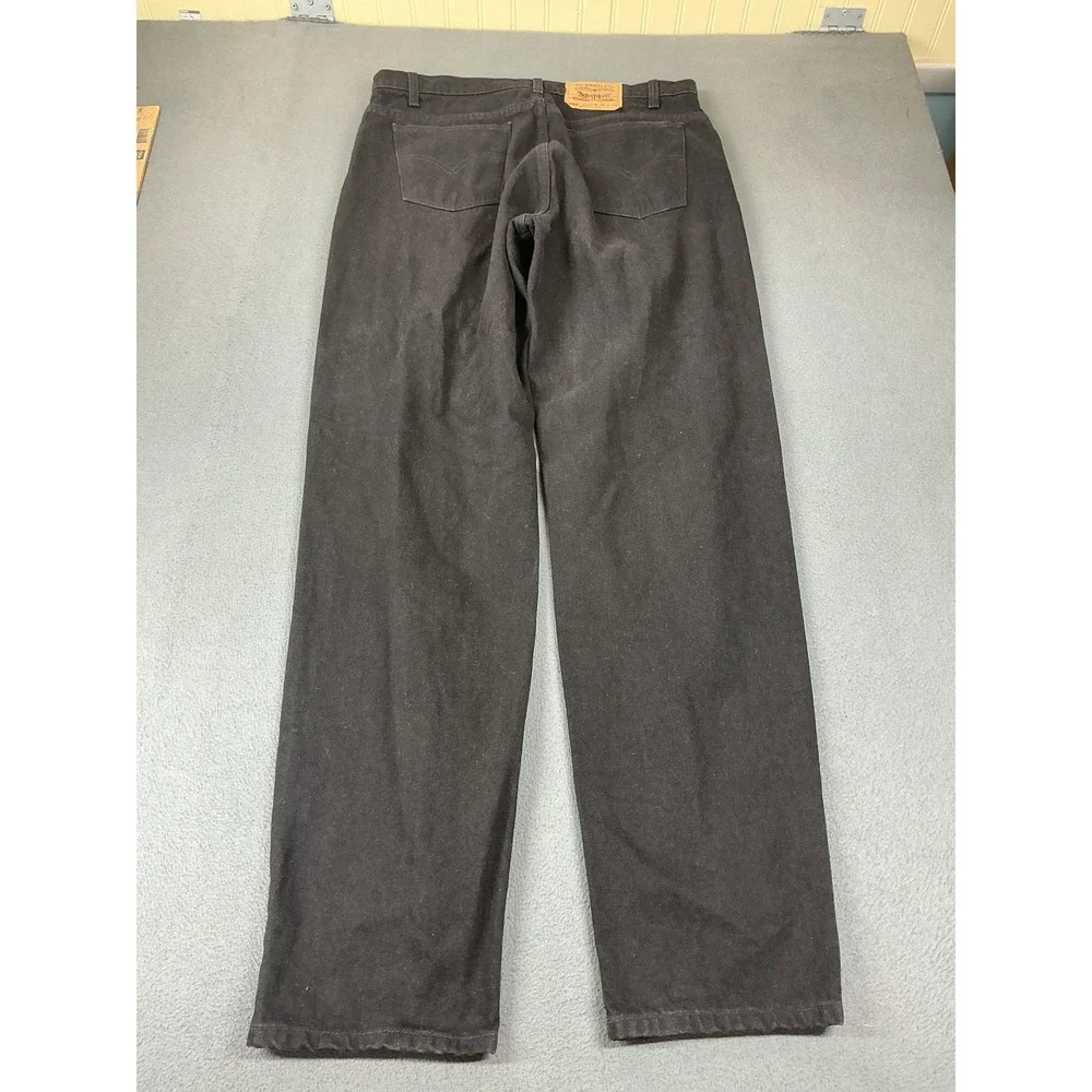 Levis 550 Jeans Mens 38x34 Black Relaxed Tapered Leg Denim 100% Cotton
